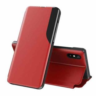 For Xiaomi Redmi 9A Attraction Flip Holder Leather Phone Case(Red)