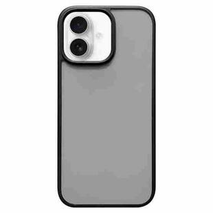 For iPhone 16 Camera Control Button Frosted Phone Case(Transparent Black)