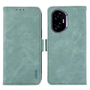 For Honor 400 ABEEL Frosted Magnetic RFID Leather Phone Case(Cyan)