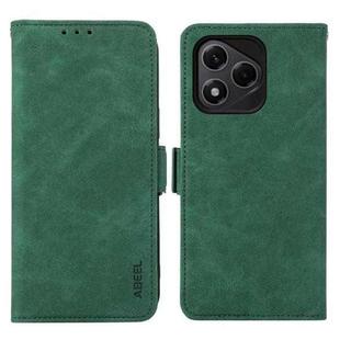 For Honor 400 Lite ABEEL Frosted Magnetic RFID Leather Phone Case(Green)