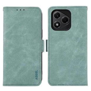 For Honor 400 Lite ABEEL Frosted Magnetic RFID Leather Phone Case(Cyan)
