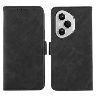For Honor 400 Pro Global 160.8mm ABEEL Frosted Magnetic RFID Leather Phone Case(Black)
