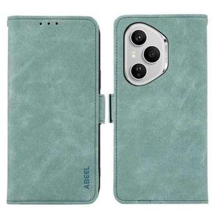 For Honor 400 Pro Global 160.8mm ABEEL Frosted Magnetic RFID Leather Phone Case(Cyan)
