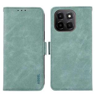 For Honor X6c 4G ABEEL Frosted Magnetic RFID Leather Phone Case(Cyan)