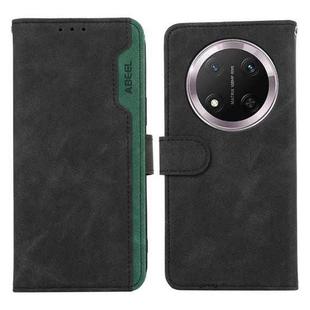 For Honor X9C 5G Global ABEEL Color Block Magnetic RFID Leather Phone Case(Black-Green)