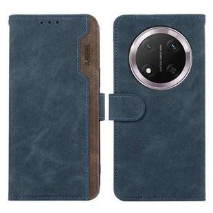 For Honor X9C 5G Global ABEEL Color Block Magnetic RFID Leather Phone Case(Blue-Brown)