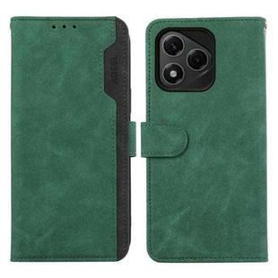 For Honor 400 Lite ABEEL Color Block Magnetic RFID Leather Phone Case(Green-Black)