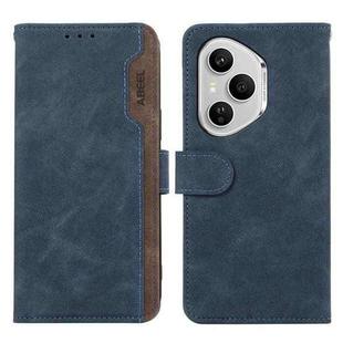 For Honor 400 Pro Global 160.8mm ABEEL Color Block Magnetic RFID Leather Phone Case(Blue-Brown)