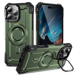 For iPhone 16 Pro Lens Holder MagSafe Phone Case(Army Green)