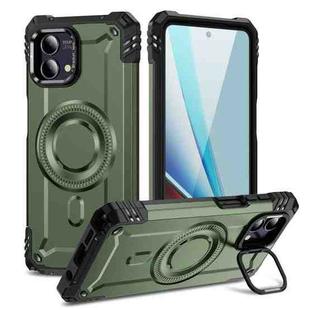 For Motorola Moto G Stylus 5G 2023 Lens Holder MagSafe Phone Case(Army Green)