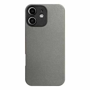 For iPhone 11 Litchi Texture TPU Black Lens Frame Phone Case(Grey)