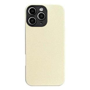 For iPhone 11 Pro Litchi Texture TPU Black Lens Frame Phone Case(White)