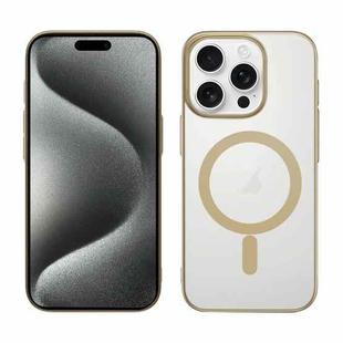 For iPhone 15 Pro Nano Series PC MagSafe Phone Case(Desert Gold)