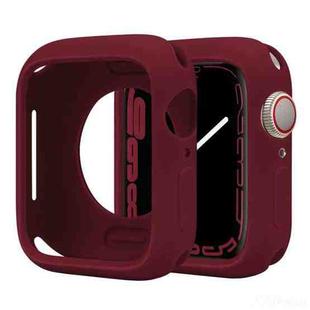 For Apple Watch Series 38mm / 40mm Candy Silicone Half Coverage Watch Case(Wine Red)