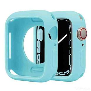 For Apple Watch Series 38mm / 40mm Candy Silicone Half Coverage Watch Case(Light Blue)