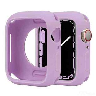 For Apple Watch Series 38mm / 40mm Candy Silicone Half Coverage Watch Case(Lavender Purple)