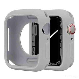 For Apple Watch Series 38mm / 40mm Candy Silicone Half Coverage Watch Case(Cloudy Gray)