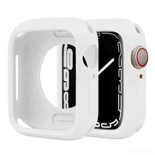 For Apple Watch Series 41mm Candy Silicone Half Coverage Watch Case(White)