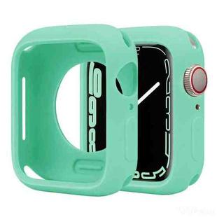 For Apple Watch Series 41mm Candy Silicone Half Coverage Watch Case(Mint Green)