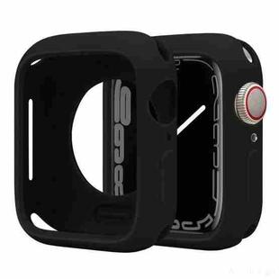 For Apple Watch Series 41mm Candy Silicone Half Coverage Watch Case(Black)