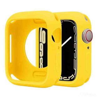 For Apple Watch Series 41mm Candy Silicone Half Coverage Watch Case(Yellow)