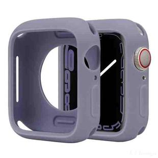 For Apple Watch Series 42mm / 44mm Candy Silicone Half Coverage Watch Case(Lavender Gray)