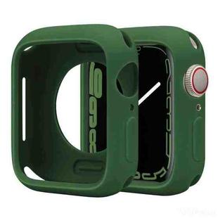 For Apple Watch Series 45mm Candy Silicone Half Coverage Watch Case(Alfalfa Green)