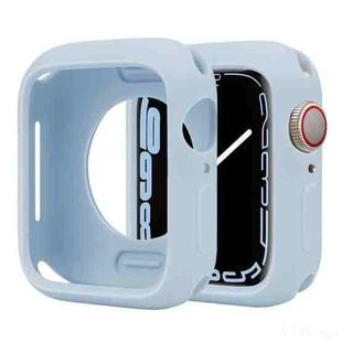 For Apple Watch Series 45mm Candy Silicone Half Coverage Watch Case(Sky Blue)