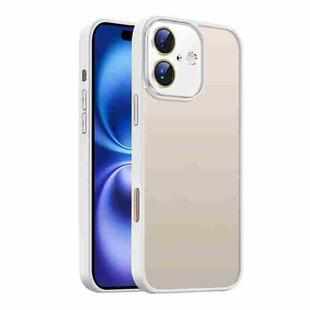 For iPhone 16 Nano Semi-transparent Frosted Skin Feel Phone Case(Antique White)