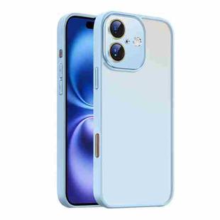 For iPhone 16 Nano Semi-transparent Frosted Skin Feel Phone Case(Sky Blue)