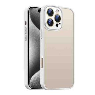 For iPhone 15 Pro Max Nano Semi-transparent Frosted Skin Feel Phone Case(Antique White)