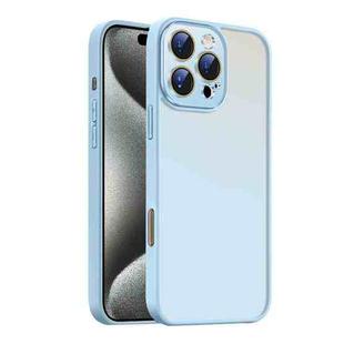 For iPhone 15 Pro Max Nano Semi-transparent Frosted Skin Feel Phone Case(Sky Blue)