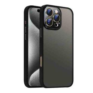 For iPhone 15 Pro Nano Semi-transparent Frosted Skin Feel Phone Case(Black)