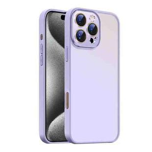 For iPhone 15 Pro Nano Semi-transparent Frosted Skin Feel Phone Case(Lilac Purple)