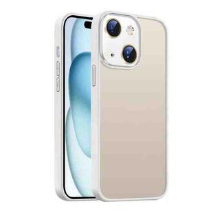 For iPhone 15 Plus Nano Semi-transparent Frosted Skin Feel Phone Case(Antique White)