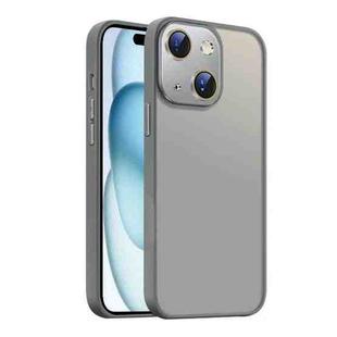 For iPhone 15 Nano Semi-transparent Frosted Skin Feel Phone Case(Titanium Gray)