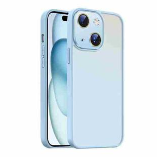 For iPhone 15 Nano Semi-transparent Frosted Skin Feel Phone Case(Sky Blue)