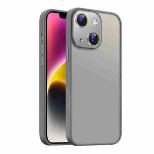 For iPhone 14 Nano Semi-transparent Frosted Skin Feel Phone Case(Titanium Gray)