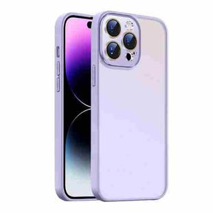 For iPhone 14 Pro Nano Semi-transparent Frosted Skin Feel Phone Case(Lilac Purple)