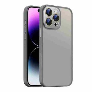 For iPhone 14 Pro Max Nano Semi-transparent Frosted Skin Feel Phone Case(Titanium Gray)