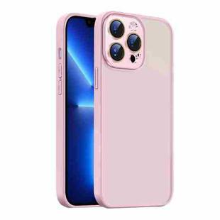 For iPhone 13 Pro Nano Semi-transparent Frosted Skin Feel Phone Case(Light Pink)