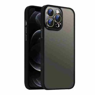 For iPhone 12 Pro Nano Semi-transparent Frosted Skin Feel Phone Case(Black)