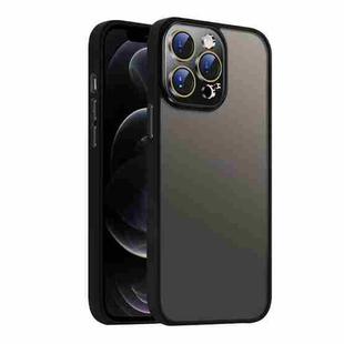 For iPhone 12 Pro Max Nano Semi-transparent Frosted Skin Feel Phone Case(Black)