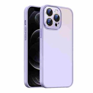 For iPhone 12 Pro Max Nano Semi-transparent Frosted Skin Feel Phone Case(Lilac Purple)