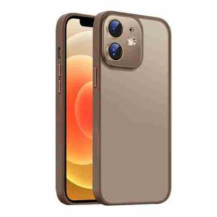 For iPhone 12  Nano Semi-transparent Frosted Skin Feel Phone Case(Desert Gold)