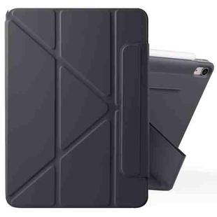 For iPad Air 11 2025 / 2024 / 10.9 2022 Fixed Buckle Magnetic Deformation Leather Tablet Case(Black)
