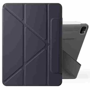 For iPad Pro 11 2022 / 2021 / 2020 Fixed Buckle Magnetic Deformation Leather Tablet Case(Black)