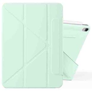 For iPad mini 6 / mini 2024 Fixed Buckle Magnetic Deformation Leather Tablet Case(Baby Green)