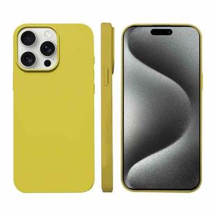 For iPhone 15 Pro Max Liquid Silicone Phone MagSafe Case(Yellow)