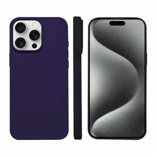 For iPhone 15 Pro Liquid Silicone Phone MagSafe Case(Dark Purple)